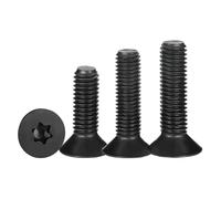 Qrity 50 PCS Flat Head Machine Screws, M2 x 6mm Countersunk Head Torx Screws, 10.9 High Tensile Carbon Steel Bolt