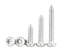 Qrity 50 Pcs Self Tapping Screws, M4x30mm Torx Pan Head Sheet Metal Fasteners, Stainless Steel Round Head Self Drilling Screw for Furniture, Metal