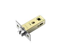 Qrity 50mm Tubular Latch, Forked Mortice Latch, Mute Door Sprung Latch, with Stainless Steel Panel for Internal Doors, Lever Door Handles
