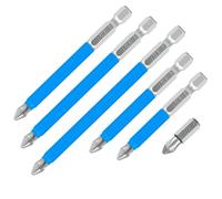 Qrity 6 PCS Magnetic Phillips Screwdriver Bit, PH2 Magnetic Driver Bits, 1/4 Inch Hex Shank Phillips Head Drive Bit Sets 25mm 50mm 65mm 70mm 90mm 127mm
