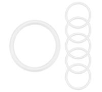 Qrity 6Pcs Silicone Washers O-Rings, Sink Waste Basin Plug Ring, 34mm OD 3mm Thicknesses Spare Sealing Gaskets for Bathroom Kitchen