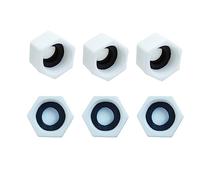 Qrity 8 Pcs 1/2 inch Threaded Blanking Cap,Pipe Fitting Cap, Hex Blanking Nut Caps,Drain Cap Seal,Trap Blanking Cap with Gasket,Suitable for Plugs for Water Pipes,Faucets,and Washing Machines,White