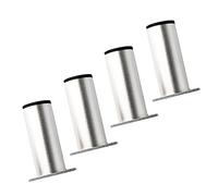 Qrity Aluminium Alloy Furniture Legs, Pack of 4, 100mm Height Replacement Feet Support Legs for Furniture Table Sofa Bed Desk, Silver