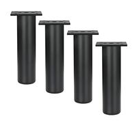 Qrity Aluminium Alloy Furniture Legs, Pack of 4, 250 mm Height Replacement Feet Support Legs for Furniture Table Sofa Bed Desk, Black