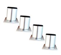 Qrity Aluminium Alloy Furniture Legs, Pack of 4, 50 mm Height Replacement Feet Support Legs for Furniture Table Sofa Bed Desk, Silver