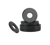 Qrity M27 Flat Washer, 5PCS Metal Washers, 27mm x 50mm, Round Seal Washer Spacer, Black O Ring Washers, Carbon Steel Sealing Gasket Washers for Home, Office, Shop, Factory Repair