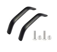 Qrity Pack of 2 Black Kitchen Cupboard Handles, 128 mm Hole Centers Bow Pulls, Modern Furniture Drawer Pull Handle