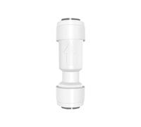 Qrity RO Water Filter Fitting, 1/4" Inline Check Valve Pushfit, 1/4" Pushfit Fittings, Straight Connector, Water Filter One Way Check Valve, 1 Piece