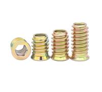 Qrity Threaded Inserts for Wood M4x10mm Insert Nut Zinc Plated, 20PCS