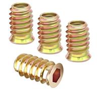 Qrity Threaded Inserts for Wood M6x8mm Insert Nut Zinc Plated, 20PCS
