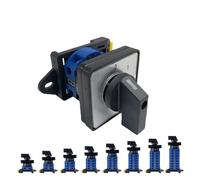 QRJAZHNTP 1pcs YMW26 LW26-25A DIN Rail Mounted LW28 Changeover Rotary Cam Switch 690V Selector Silver Contact Control Motor Off-ON(1P-4 Terminals)