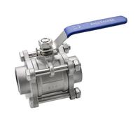 QRJAZHNTP 304 stainless steel three-piece ball valve 3PC threaded butt welding valve switch Q61F-16P 4 inch