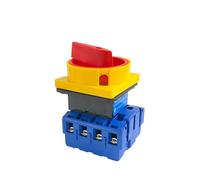 QRJAZHNTP Break Isolator Switch with Padlock Panel 63A 4 Phases 2 Position on-Off Changeover Rotary YMD11-63A/4P