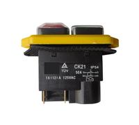 QRJAZHNTP CK21 4 Pins Waterproof Electromagnetic Push Button Switch On-Off Push-Key Switches125V/250V 16 A