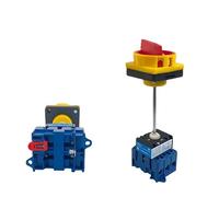 QRJAZHNTP Isolator Switch with Padlock 63A 3 Phases 2 Position On-Off with Aluminium Bar Rotary Cam Selector Cabinet YMD11-63B