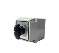 QRJAZHNTP LW26-25/2M Changeover Cam 3 Position Rotary Switch 25A 2 Poles with Waterproof Enclosure Box Electric Motor Reversing(Switch Box 102)