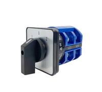 QRJAZHNTP LW26-63 YMW26-63/2M Changeover Cam Mains Rotary Switch 63A 2 Poles 8 Terminals with Protective Box IP65(1234 Only Switch)