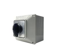 QRJAZHNTP LW26-63A Cam Switch with Enclosure Changeover Main Knob 690V 63A 1 Pole Waterproof Box Rotative YMW26-63/1M(Switch box 101 Reset)
