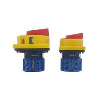 QRJAZHNTP LW26GS-20/04-2 Cam Switch Two Position Pad Lock Changeover Rotary Isolator Disconnect Selector Silver Contact 20A 690V