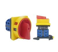 QRJAZHNTP LW26GS-20A 25A DIN Rail mounting Off-ON Two-Stage CA10 48x48mm 64x64mm Circuit Breaker Isolator Padlock Rotary cam Switch(20A 48X48mmON-OFF-ON)
