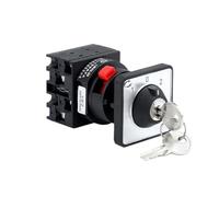 QRJAZHNTP LW42-20YS3 Rotary Switch with Key Two/Three Positions Knob Cam Selector1-5 Poles YMW42-20A(3Pole12Terminal-01)