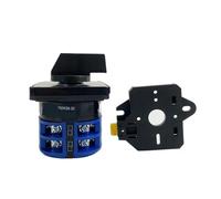 QRJAZHNTP Rail Mounted 32A 660V Dual Power Circuit Control Selector LW26-32/2 Two Poles Silver Contact Rotary Cam Switch(102)