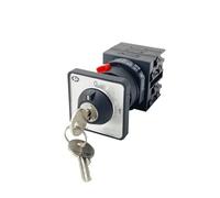 QRJAZHNTP Rotary Changeover Cam Switch 20A 2 Position 0-1 On-Off Three Phases with Key 690V LW42 YMW42-20YS3/3S