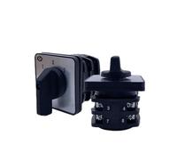 QRJAZHNTP YMW27-32A/63A Rotary Cam Switch ON-Off-ON Three Positions 1-3 Poles Silver Contact Changeover Selector(32A 2 Poles)