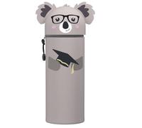 QRKPVHD 2 in 1 Soft Silicone Kawaii Pencil Case, Pencil Case, Animal School Case, Animal Pencil Case, Animal Pen Holder, Animal Colour Gadget, Stationery, Graduation Koala, 0, Unisex