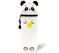 QRKPVHD Kawaii 2 in 1 Soft Silicone Pencil Case School Pencil Case Table Zipper Closure Pencil Case Pencil Case Cute Animals Panda for School Office, White, Kawaii