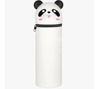 QRKPVHD Kawaii 2 in 1 Soft Silicone Pencil Case School Pencil Case Table Zipper Closure Pencil Case Pastel Pens Pens Cute Animals Panda Pencil Case for School Office