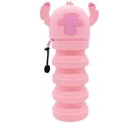 QRKPVHD Kawaii Pencil Case 2 in 1 Silicone Table Pen Holder Zipper Pen Bag Colored Pencils Marker Office College Cute School Supplies Cartoon Girls, blue, kawaii pink pleats
