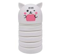 QRKPVHD Telescopic Pencil Case for School, Kawaii Desk Pencil Case for School with Animals, 2 in 1 Desk Pencil Case, 2 in 1 Pencil Case and Pencil Case, Girls and Boys as Regal, White, Kawaii