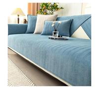 QRLKJHGFA Universal Sofa Covers, Herringbone Chenille Sofa Cover Multicolor Multiple Sizes(Blue Bleu,90 * 180)