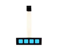 QRNHPJLJK 1PCS 1 * 2 3 4 5 Key Button Membrane Switch 3 * 4 4X5 Matrix Array Keyboard 1X6 Keyboard with LED Control Panel Pad DIY Kit (Color : 4 key without words)