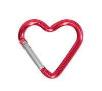 QRONCES Outdoor Carabiner Heart Keychain Clip Aluminum Alloy Rings Climbing Clips Spring Snap Hook Carabiner Durable Aluminum Heart Shaped Carabiner Clip Outdoor Camping Hiking Travel