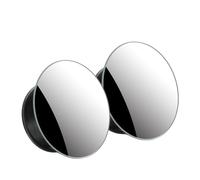 QRPTMBNF Wing Mirror Glass Rear | Rimless Convex Wide Angle Strong Suction Cup Blind Spot 360-Degree Safe View(Black)