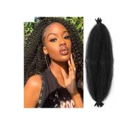 QRSTUVXZY 18-20 inch Springy Marley Twist Braiding Hair Pre-Separated for Soft Locs Crochet Hair Extensions for Women (6 Packs)(Black,24inch)