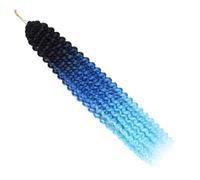 QRSTUVXZY 22 Strands Synthetic Hair Extensions 18 Inch Boho Dirty Braid wig for Women Men(6 pcs)(1BTBLUE2TBLUE3#)