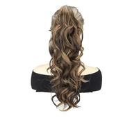 QRSTUVXZY 24 Inch Ponytail Extension Claw Clip in Synthetic Long Curly Wavy Hairpiece for Women Daily Wear(8H26)