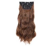 QRSTUVXZY 4Pcs/Set Synthetic Hair Clip In Long Wavy Thick Double Weft HairExtensions Hairpieces for Women(12,24 Inch)