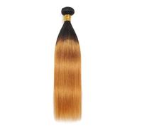 QRSTUVXZY 9A Straight Single Bundles Human Hair, Unprocessed Virgin Hair Weave (100 g)(#1b-30,22 inch)