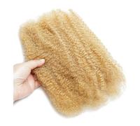 QRSTUVXZY Afro Kinkys Bulk Human Hair 50g/Pack, for Mini Twists, Braiding, Micro Locs, Repair Locs, And Dreadlock Extensions(Honey Blonde,16inch)