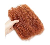 QRSTUVXZY Afro Kinkys Bulk Human Hair 50g/Pack, for Mini Twists, Braiding, Micro Locs, Repair Locs, And Dreadlock Extensions(Ginger,22 inch)