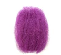 QRSTUVXZY Afro Kinkys Bulk Human Hair For Braiding 50g/pack Bulk Human Braiding Hair for Microlocs Extensions(PURPLE,14inch)