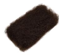 QRSTUVXZY Afro Kinkys Bulk Human Hair For Braiding 50g/pack Bulk Human Braiding Hair for Microlocs Extensions(Dark Brown,10inch)
