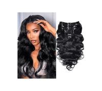 QRSTUVXZY Clip in Hair pieces Extensions Body Wave Clip in Hair Extensions Real Human Hair Clip ins 100% Brazilian Hair Seamless Clip in Hair For Women (120 g) Hair Extensions Clip in(24inches 120g)