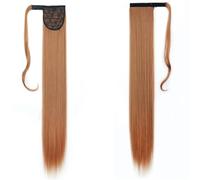 QRSTUVXZY Clip in Ponytail Extension Wrap Around Long Straight Natural Soft Synthetic Hairpiece for Women 34 Inch(30)