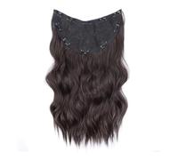 QRSTUVXZY Clip in U Part Hair Extensions, Synthetic Long Wavy Curly Thick Full Head Hairpiece for Women 22 Inch(6)