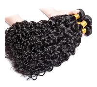 QRSTUVXZY Human Hair Water Wave Bundles 100% Human Hair Extensions for Women Hair Bundle Raw Virgin Hair Unprocessed Human Bundle Curly Hair Hair Extensions(10 12 14 16)